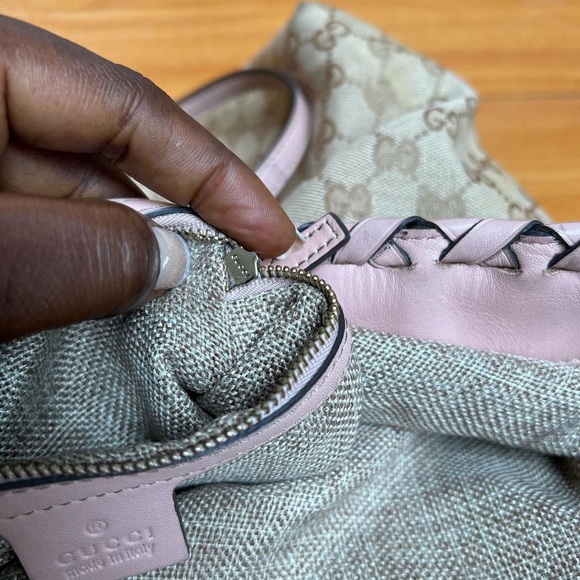 Gucci canvas bamboo tassel tote - Picture 4 of 4